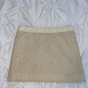 Cream colored, lace J. Crew skirt.